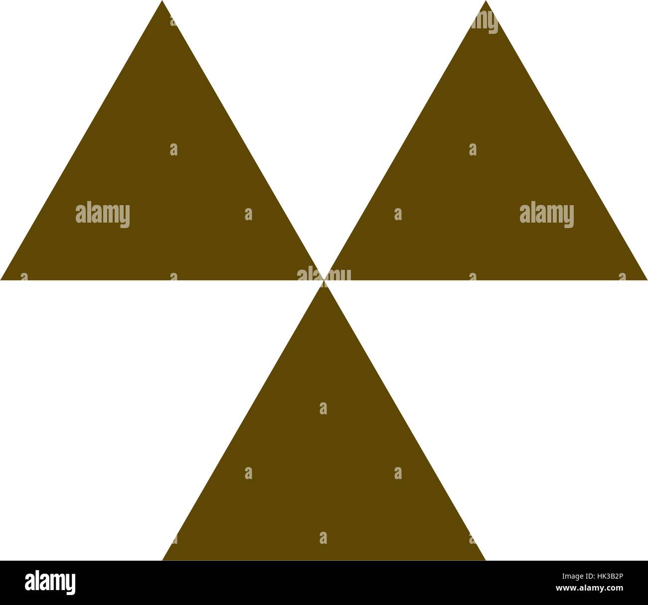 Symbol für radioaktive Gefahr isoliert. Stock Symbol Vektorgrafik Stock Vektor
