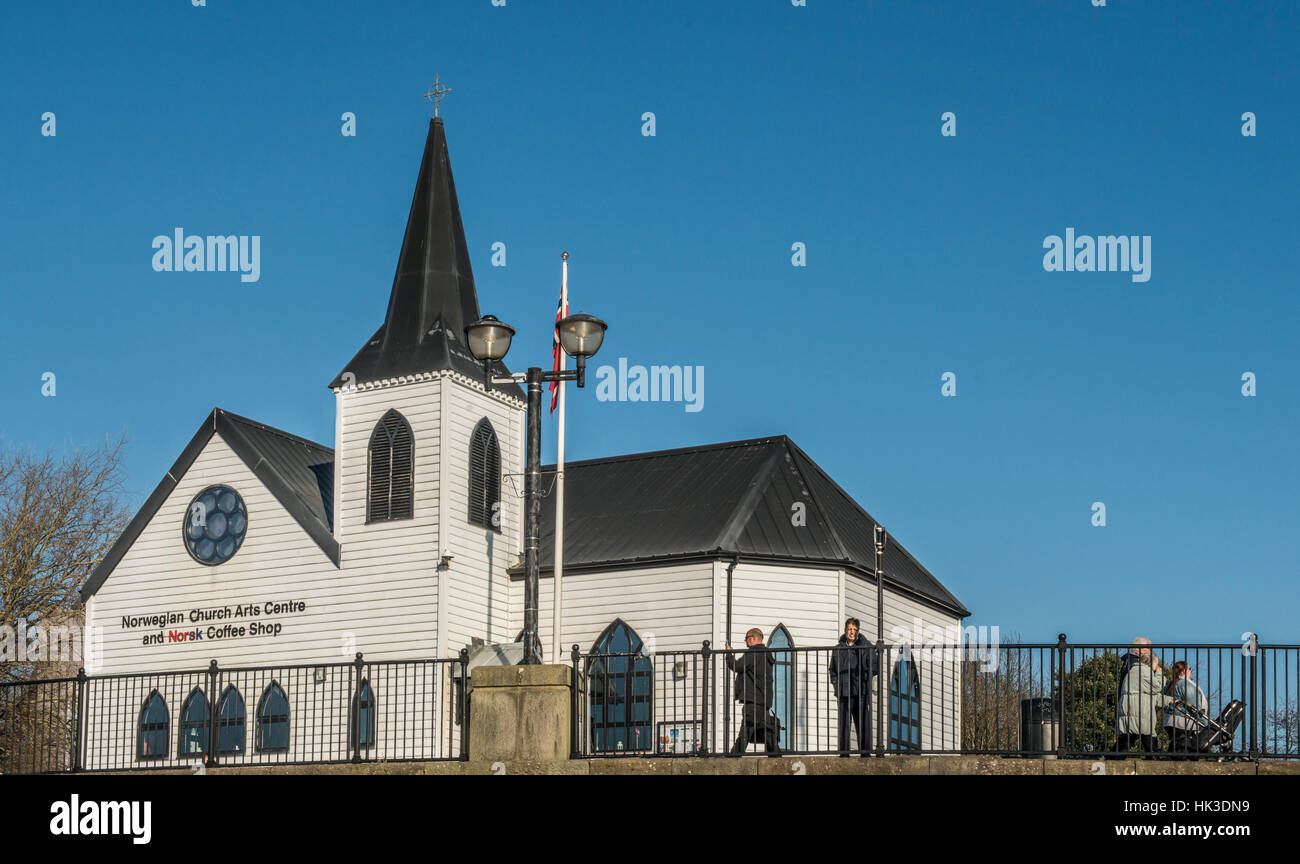 Die norwegische Kirche Cardiff Bay South Wales, Australia Stockfoto