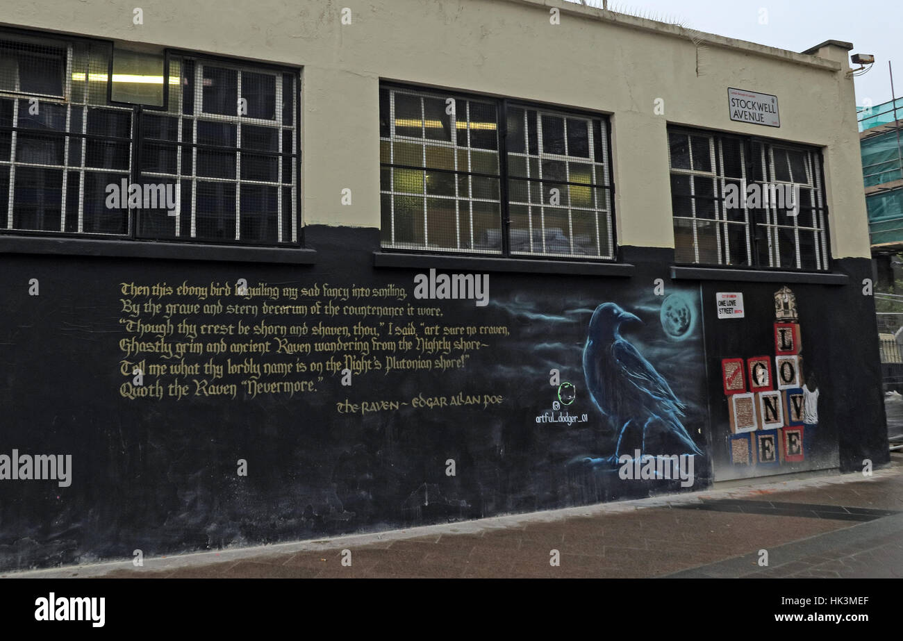 Street-Art in Brixton, London, Vereinigtes Königreich Stockfoto