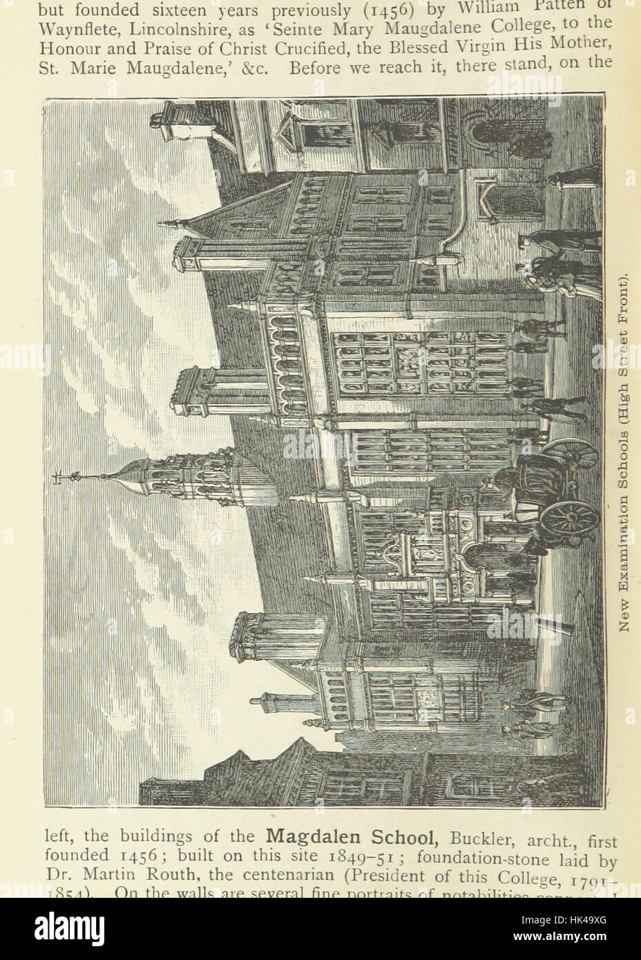 Bild entnommen Seite 104 von "der malerischen und historischen Klatsch Guide to Oxford... Sechste Auflage, überarbeitet, erweitert und verbessert... Von Herbert Hurst überarbeitet. [Mit Platten.] " Bild entnommen Seite 104 von ' The bildliche ein Stockfoto