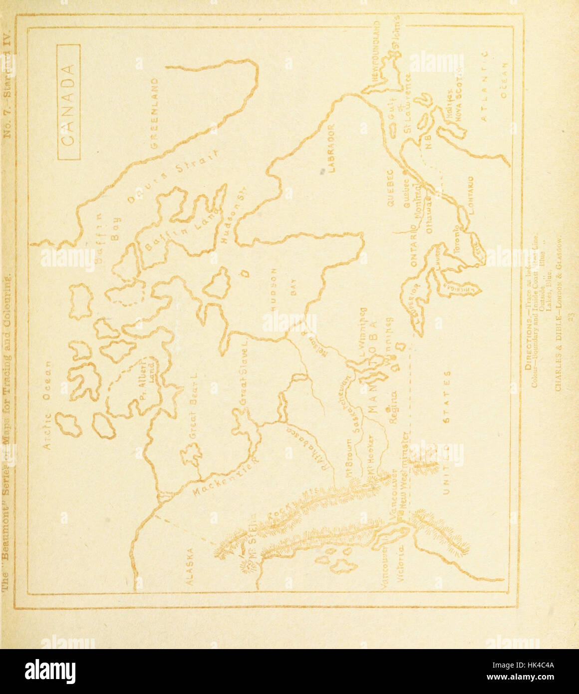 Bild von Seite 107 "" Beaumont"Geographie und Kartensammlung Tracing" Bild von Seite 107 ""Beaumont"G Stockfoto