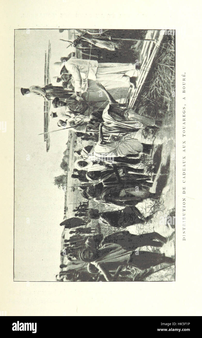 Bild von Seite 195 von „Sur le Niger et au Pays des Touaregs“, das die Reise der Hourst-Mission durch die Region des Niger und das Land der Touareg beschreibt, mit Illustrationen und einer Karte, die die Erzählung begleitet. Stockfoto