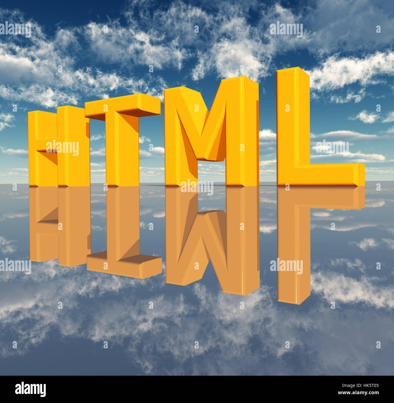 HTML - Hypertext-Auszeichnungssprache Stockfoto