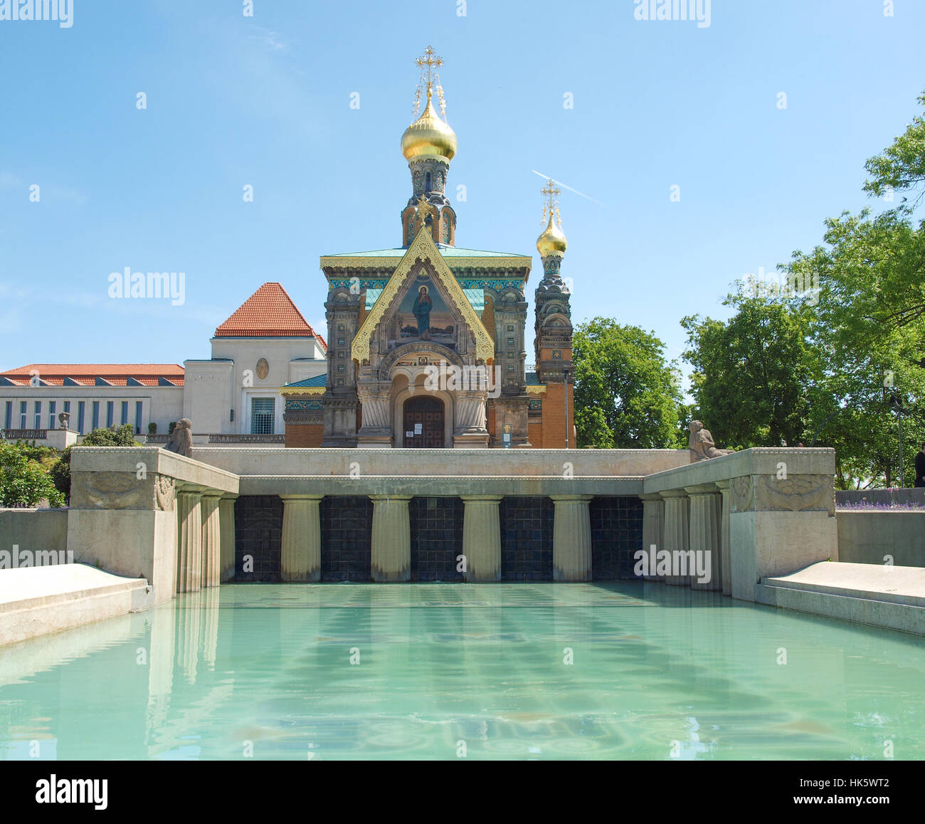 Kapelle, Kolonie, Brunnen, Russisch, Künstler, Kunst, Denkmal, Statue, Skulptur, Stockfoto