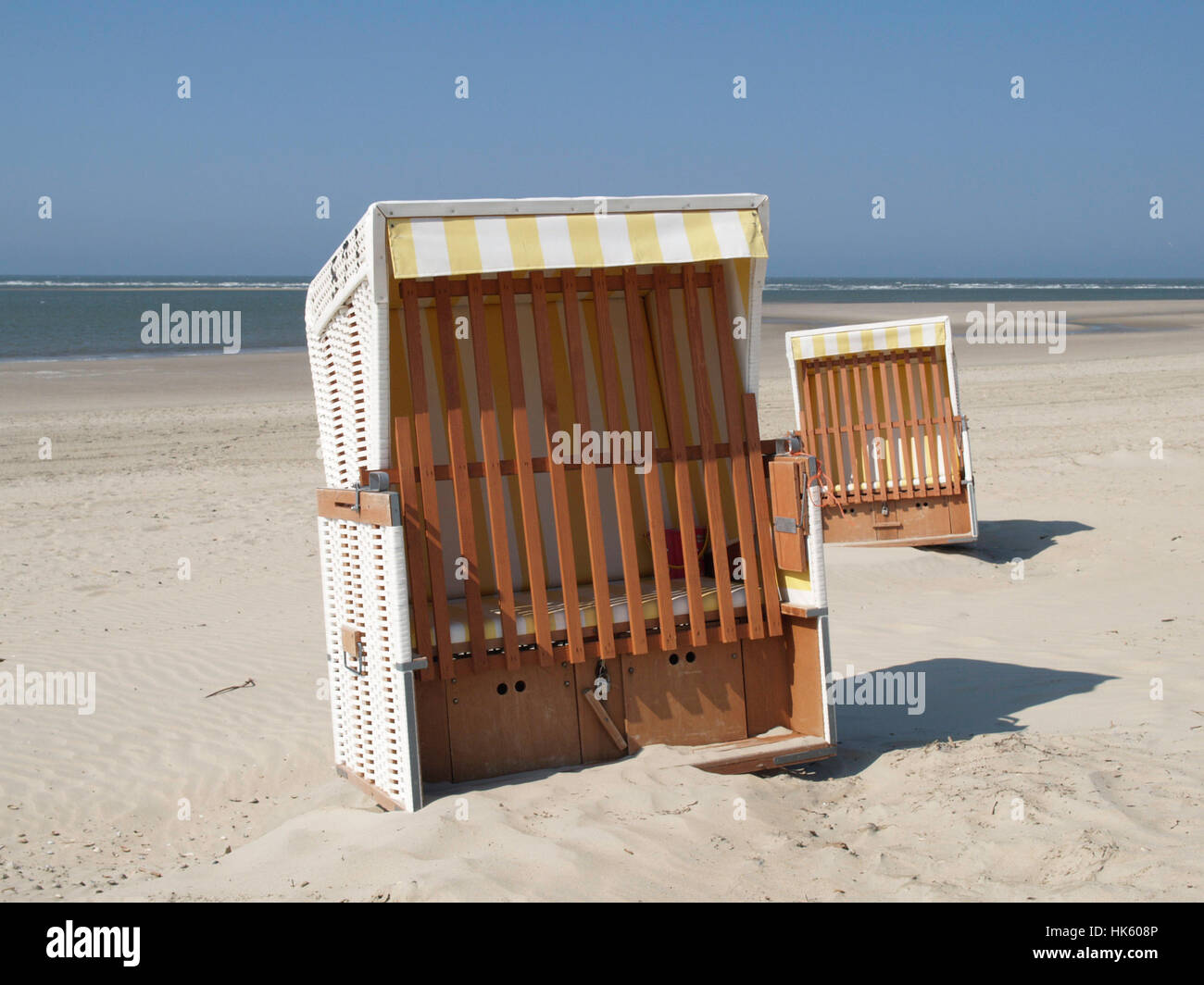 Am Strand von Baltrum Stockfoto