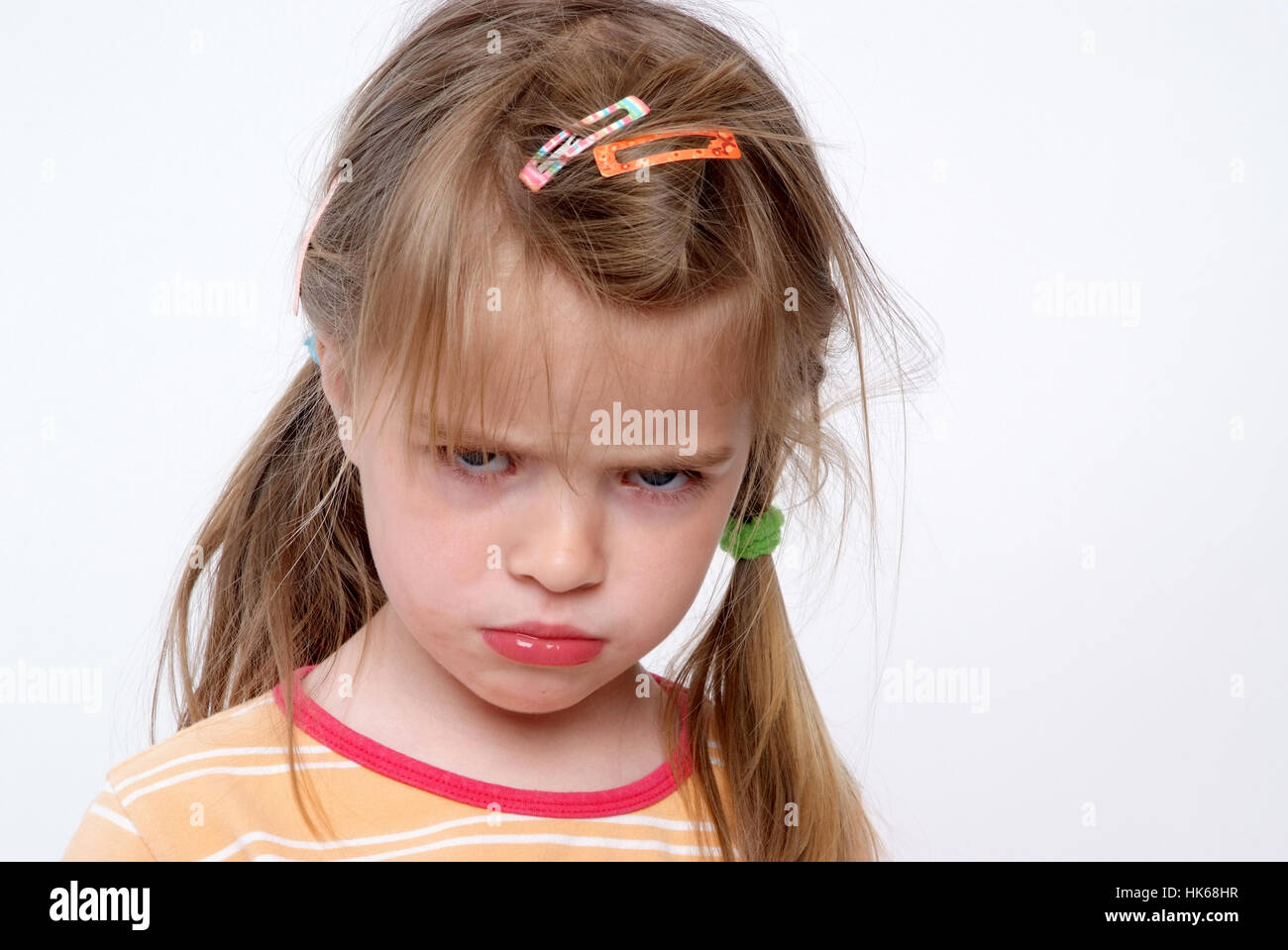 Kleines Mädchen, drei Jahre alt Stockfoto