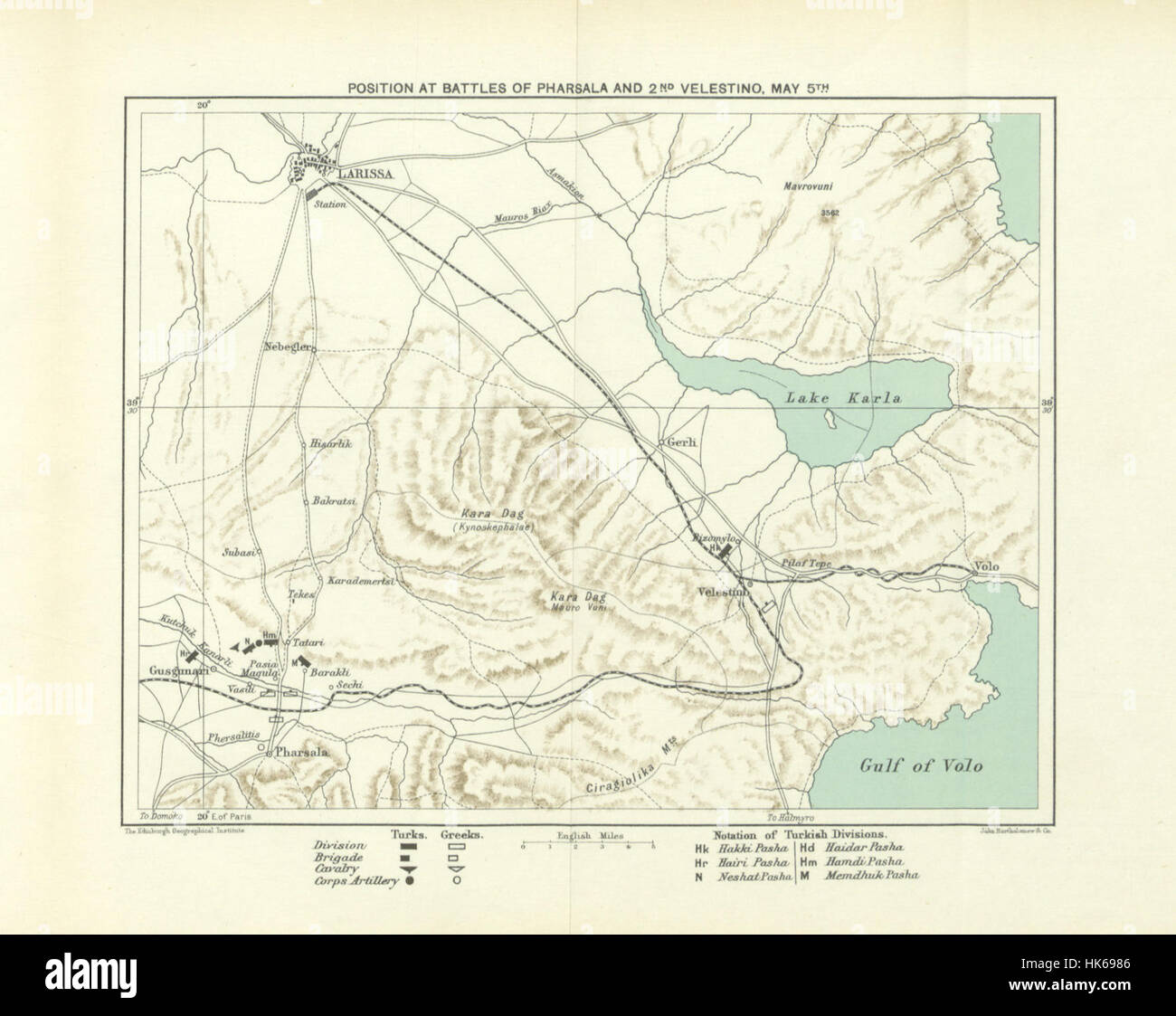 Mit der Eroberung Türke: Bekenntnisse eines Baschi-Bazouk, etc. [Rechenschaft über die Kampagne in Thessalien 1897.] Bild von Seite 237 ' mit Con Stockfoto