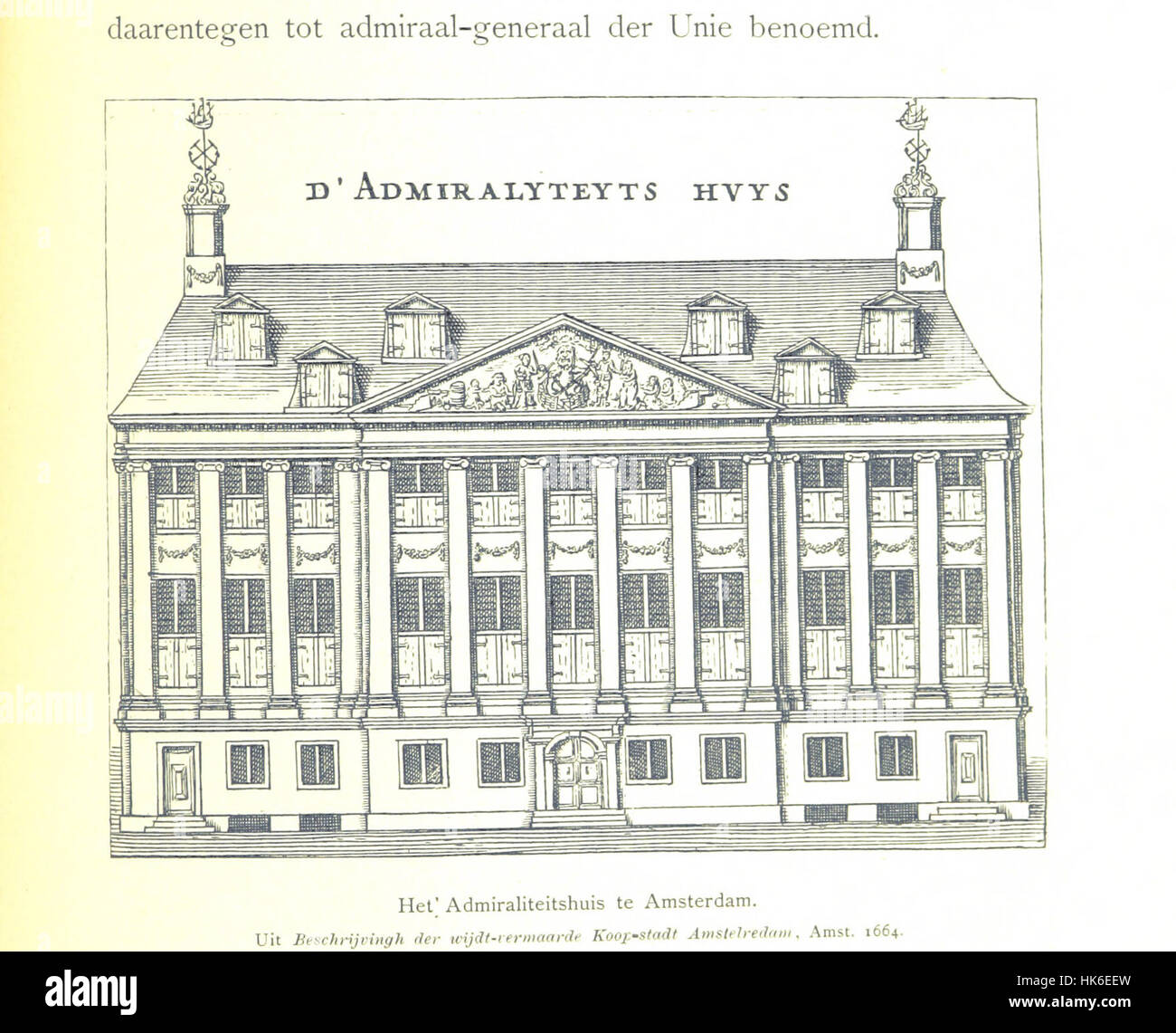 Foto aus Onze Gouden Eeuw, ein Werk über das Goldene Zeitalter der Niederlande, das den Wohlstand und die kulturellen Errungenschaften der niederländischen Republik während ihres Höhepunkts dokumentiert, mit Illustrationen unter der Aufsicht von J. H. W. Unger. Stockfoto