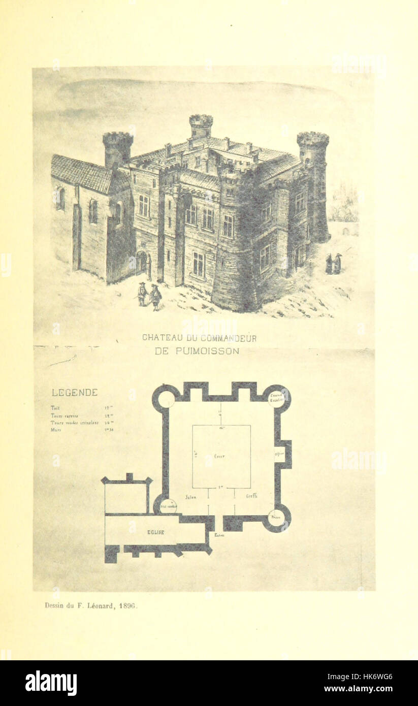 Histoire De La Commune de Puimoisson et De La Commanderie des Chevaliers de Malte, Langue de Provence, 1120-1792, Avec la Chronologie de ses Commandeurs... Ouvrage Orné... de Plusieurs Planches, etc. Bild entnommen Seite 325 der "Histoire d Stockfoto