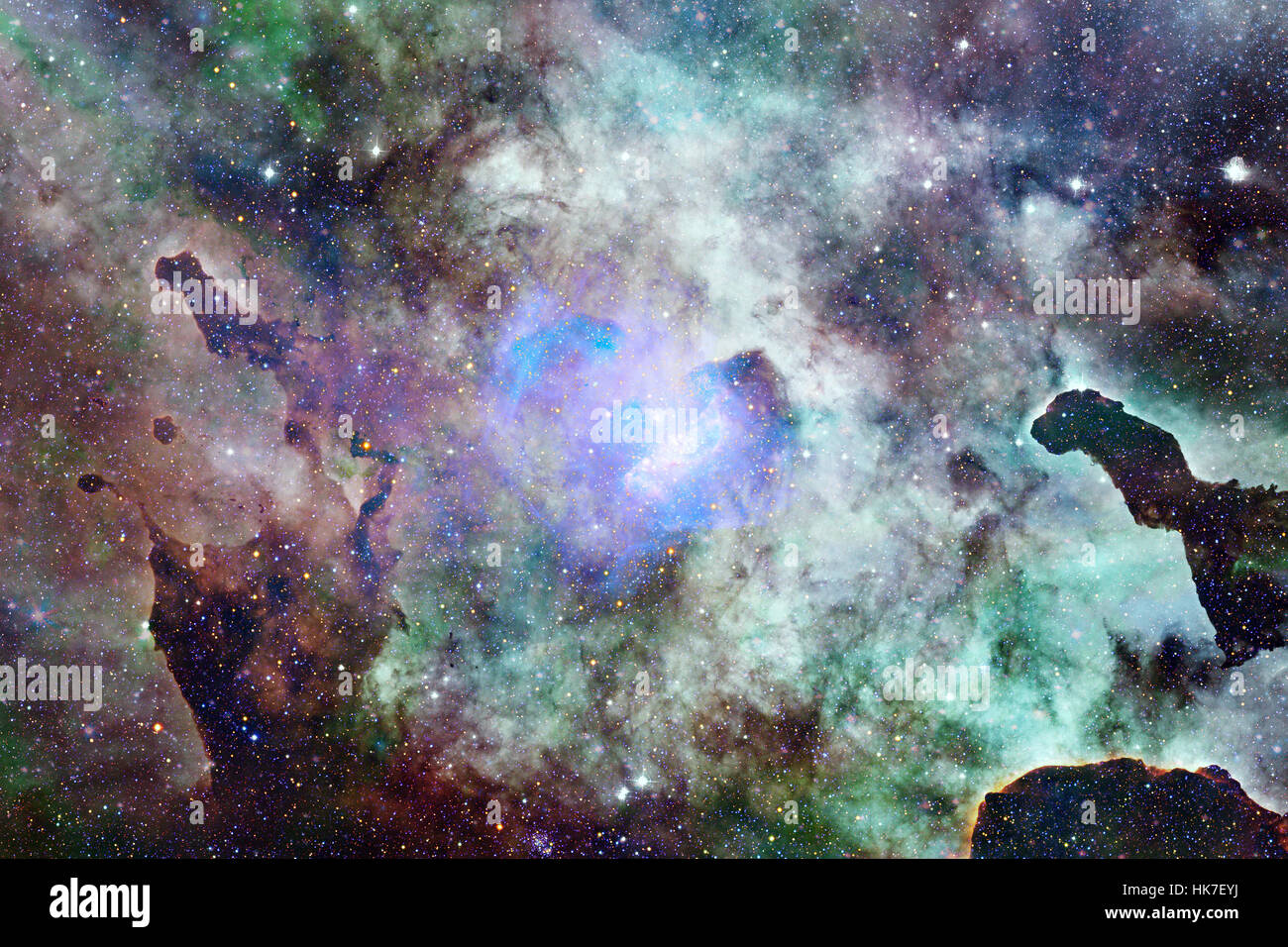 Galaxy und Nebel. Abstrakten Raum Hintergrund. Stockfoto
