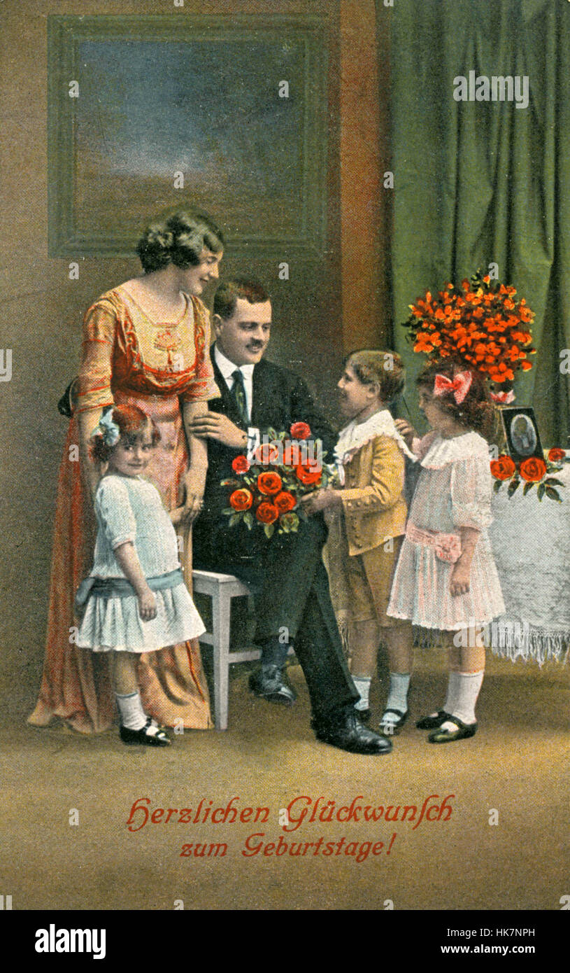 Karte, Glückwunsch, Postkarte, Grußkarte, Familie, Familie, Geburtstag