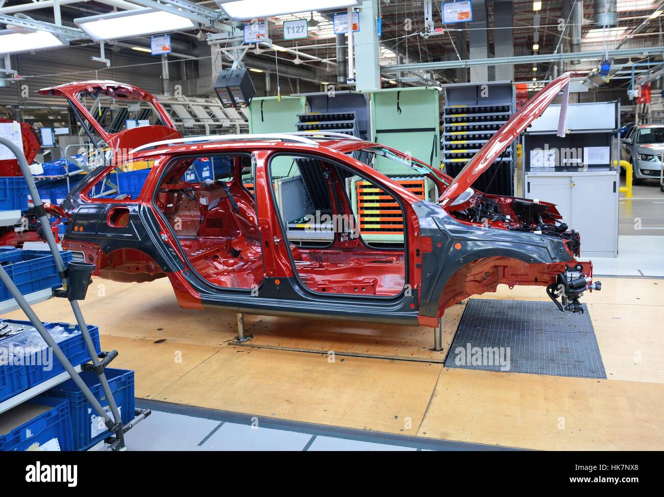 Skoda Auto Automobilfabrik in Mlada Boleslav. Stockfoto