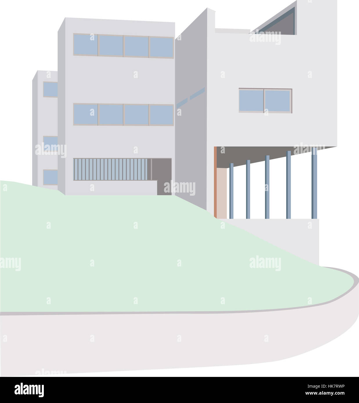 Das Weltberuehmte Le Corbusier-Haus in der Wei§enhofsiedlung in Stuttgart. 1927 Wurde Diese StilprŠgende Und Immer Noch moderne Und Zukunftsweisende Anlage Errichtet. Stockfoto