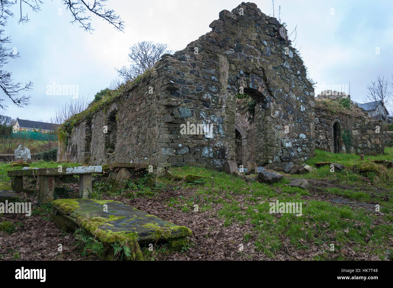 Ruinen der alten Kirche St. Catherines in Killybegs, County Donegal, Irland Stockfoto