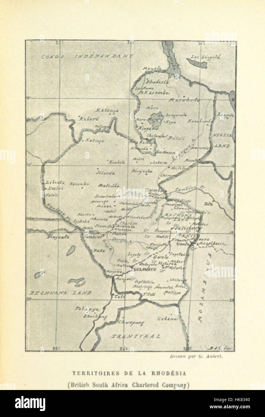 Abbildung Seite 373 entnommen "L'Afrique du Sud. Lettre-Préface Par M. A. Prince, etc. [mit Karten.] " Abbildung Seite 373 entnommen "L'Afrique du Sud Lett Stockfoto