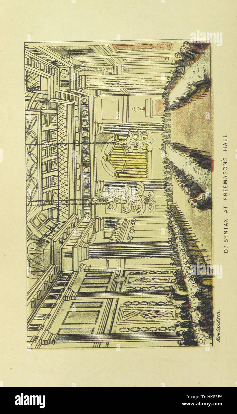 Arzt Syntax drei Touren: auf der Suche nach den malerischen, Trost und eine Frau... Die original-Ausgabe, vollständig und ungekürzt, mit dem Leben und Abenteuer des Autors... durch John Camden Hotten. Achtzig ganzseitige Illustrationen gezeichnet und farbig nach die originalen von T. Rowlandson Bild entnommen 390 von Seite "Doktor Syntax Stockfoto