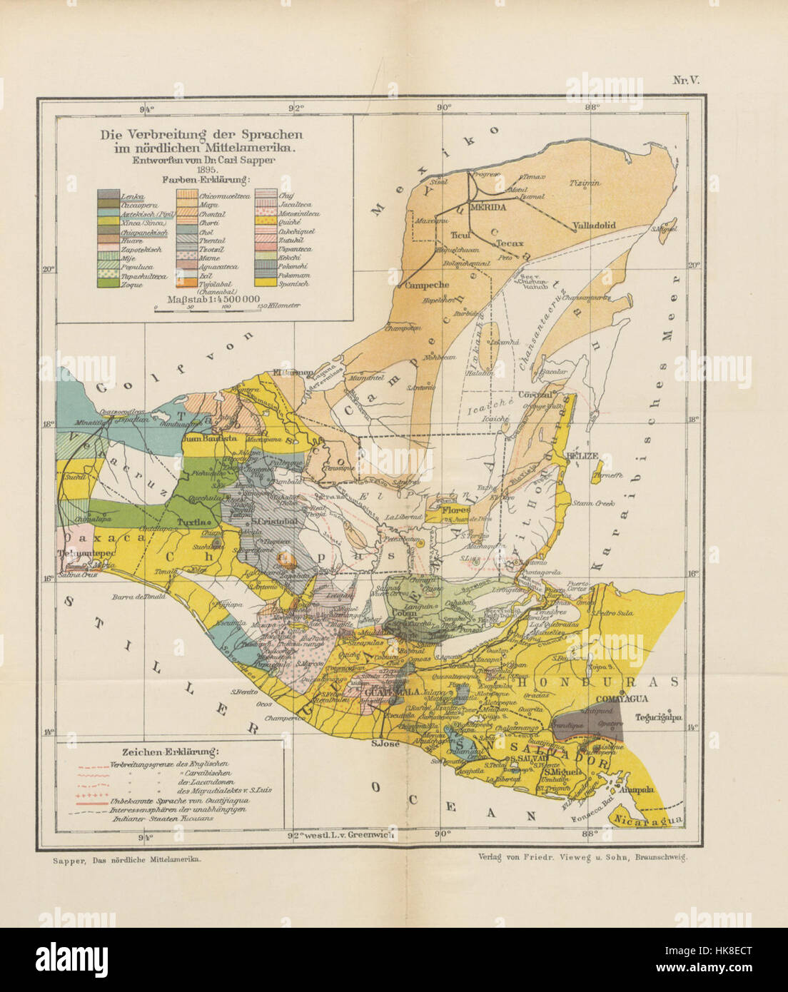 Bild entnommen Seite 465 von "Das Nördliche Mittel-Amerika, Nebst Einem Ausflug Nach Dem Hochland von Anahuac. Reisen Und Studien aus den Jahren 1888-1895... Mit... Karten "Bild entnommen Seite 465 von" Das Nördliche Mittel-Uhr Stockfoto