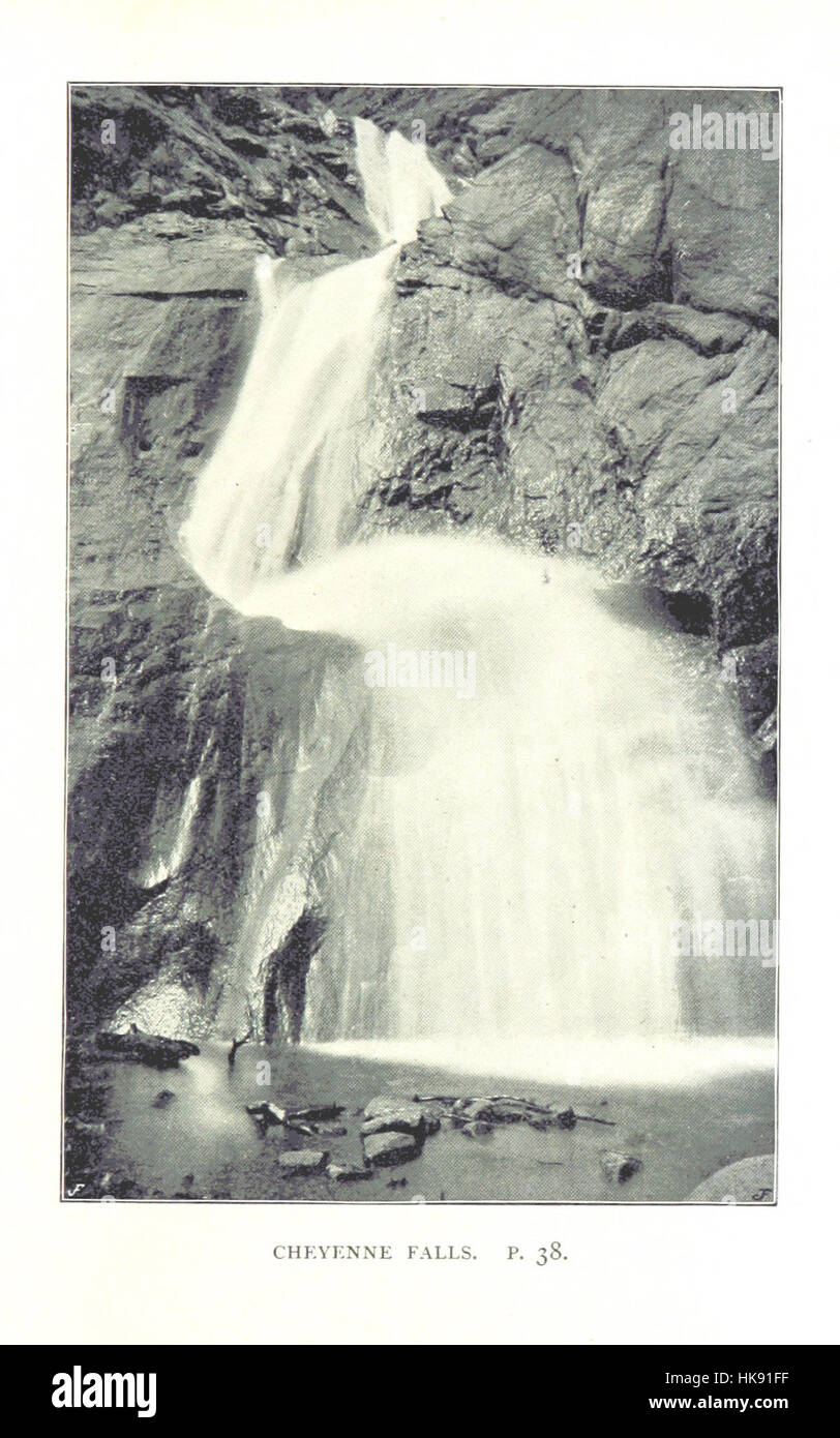 Bild von Seite 63 des „Journal of a Tour in the United States, Canada and Mexico“ mit einer illustrierten Darstellung der Reisen des Autors durch Nordamerika. Die Seite enthält Beschreibungen der Landschaften, Personen und Erlebnisse, die während der Tour aufgetreten sind. Stockfoto