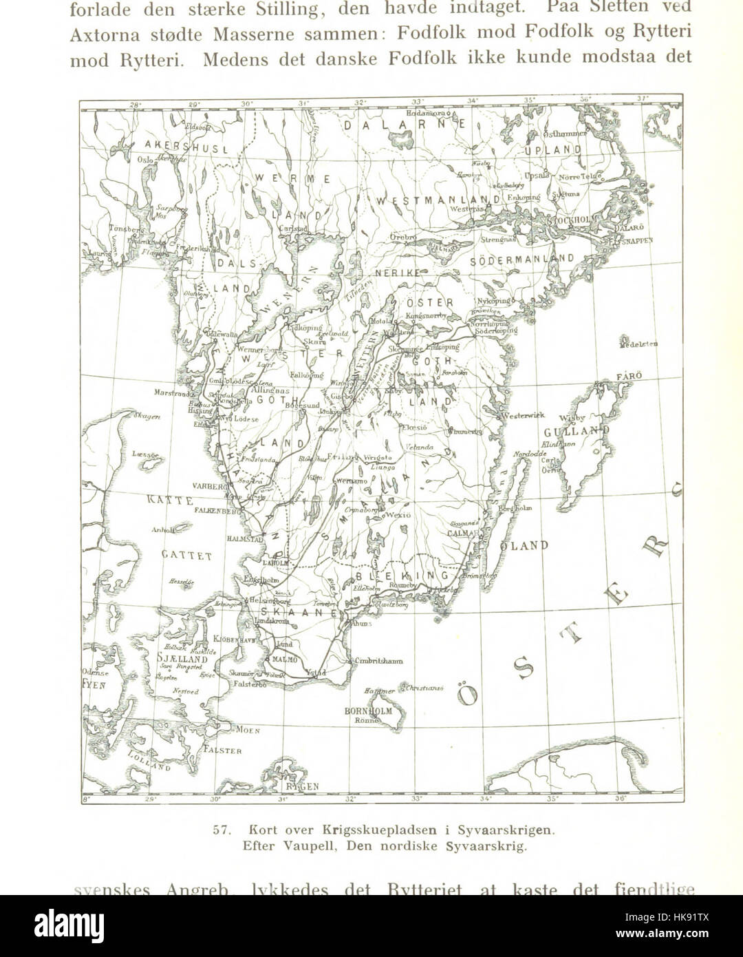 Bild entnommen Seite 634 von ' af Danmarks Riges Historie J. Steenstrup, Kr. Erslev, A. Heise, V. Mollerup, J. A. Fridericia, E. Holm, A. D. Jørgensen. Setzte Illustreret "Bild entnommen Seite 634 von" Danmarks Riges Stockfoto