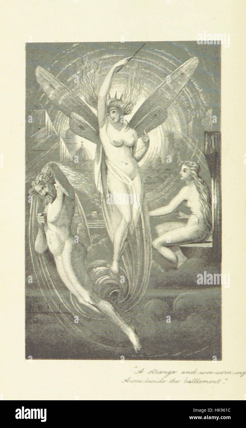 Bild aus „The Poetical Works of Percy Bysshe Shelley“, mit Gedichten von Shelley, mit Illustrationen und einem Porträt des Dichters, herausgegeben von William Michael Rossetti. Stockfoto