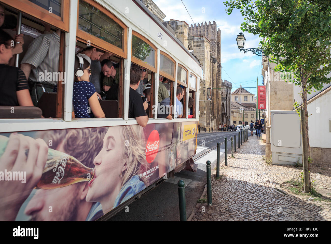 Lissabon, PORTUGAL - ca. Oktober 2016: Straßen von Lissabon Stadt, Portugal. Stockfoto