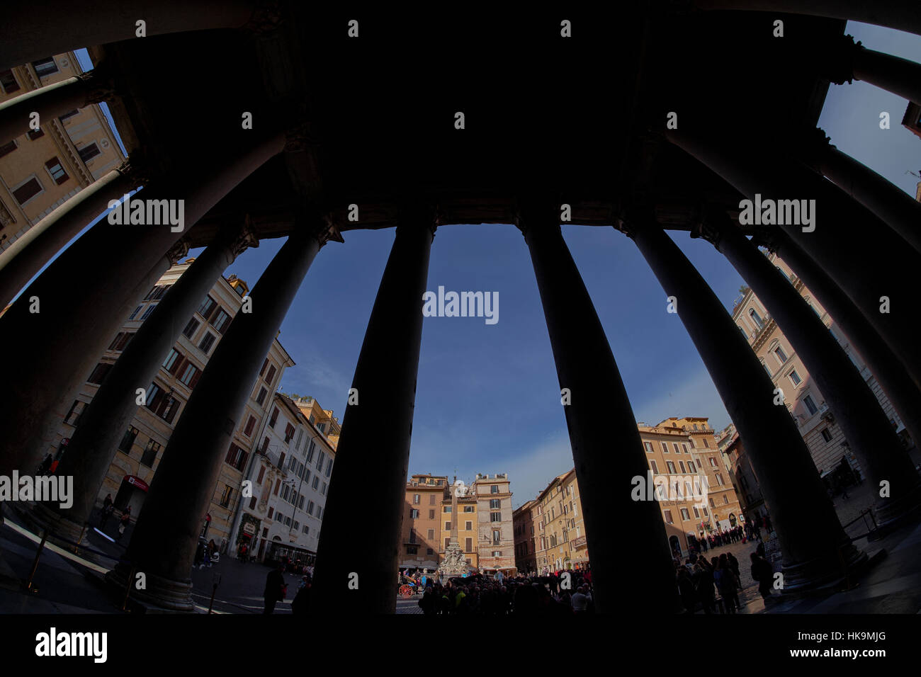 Ein neuer Blick auf die Piazza della Rotonda. Rom, Italien Stockfoto