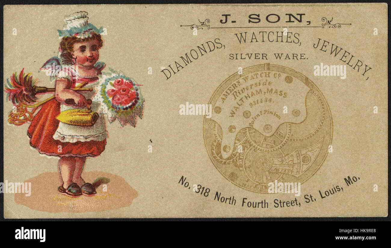 J. Sohn, Diamanten, Uhren, Schmuck, Silberwaren. Stockfoto