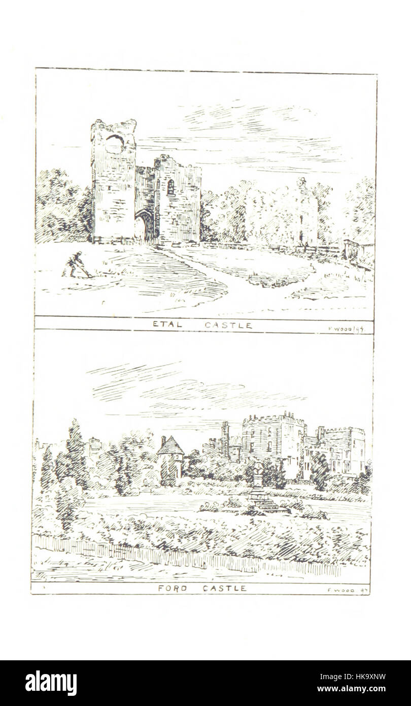 Das Bild von „Border Battles and Battlefields“ zeigt eine bedeutende historische Schlacht oder ein Gefecht, begleitet von detaillierten Notizen und Illustrationen, die wichtige militärische Ereignisse entlang der Grenzen hervorheben. Stockfoto