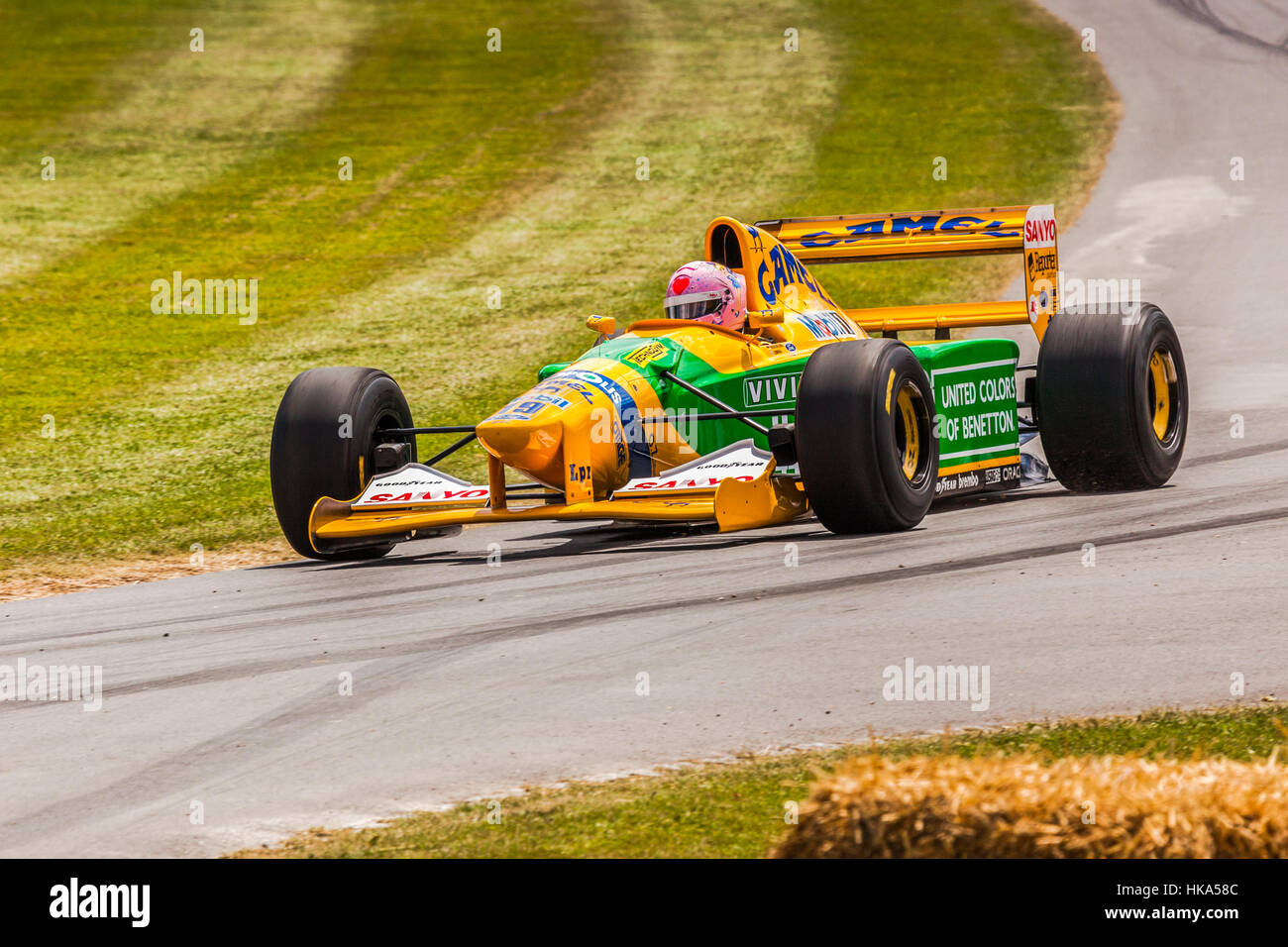 Benetton F1-Boliden beim Goodwood Festival of Speed 2014 Stockfoto