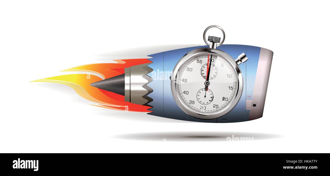 Turbo-Jet-Engine-Konzept Stock Vektor