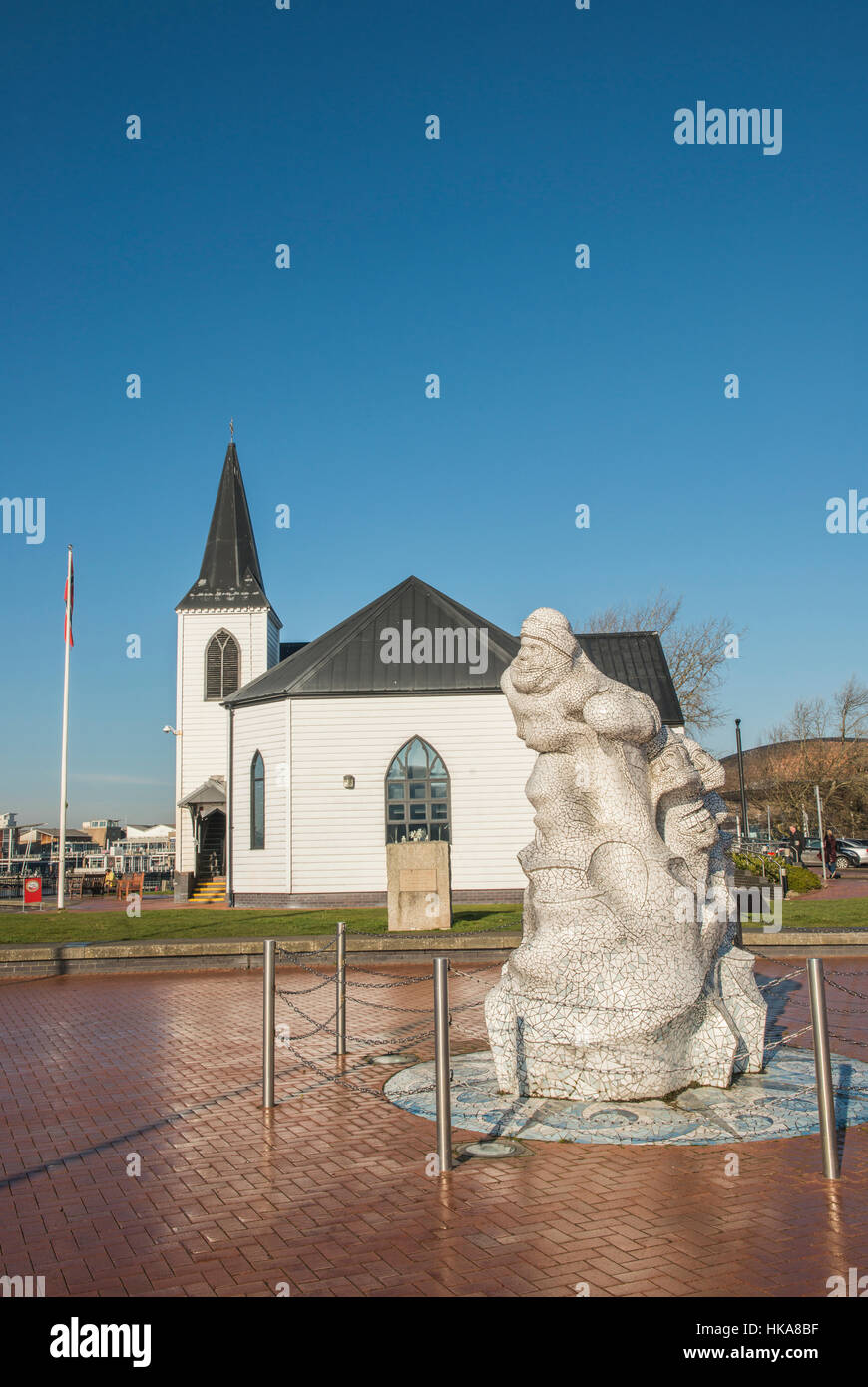 Norwegische Kirche Cardiff Bay South Wales, Australia Stockfoto