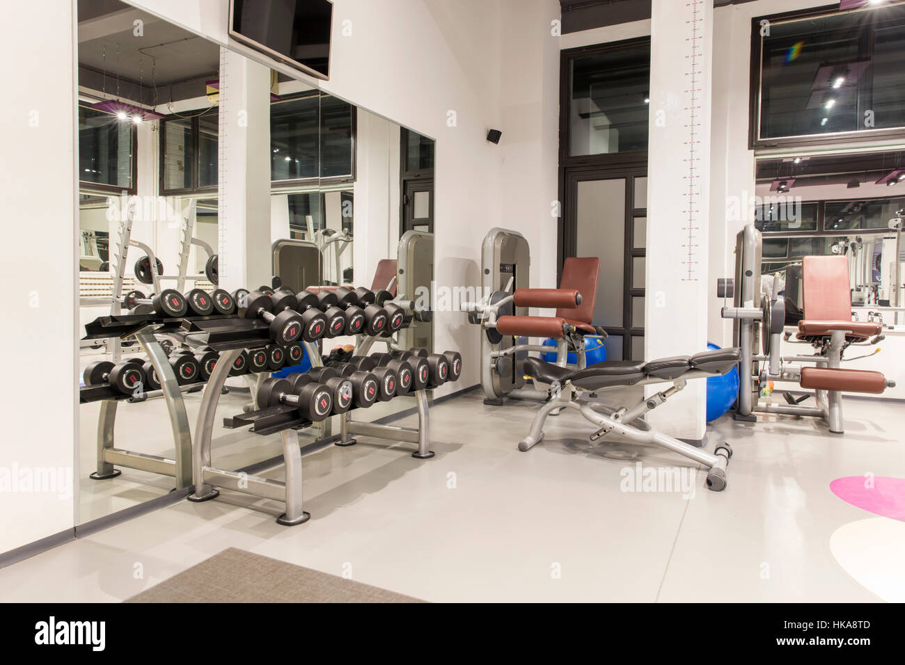 Innere des Fitness-Studio für bodybuilding Stockfoto