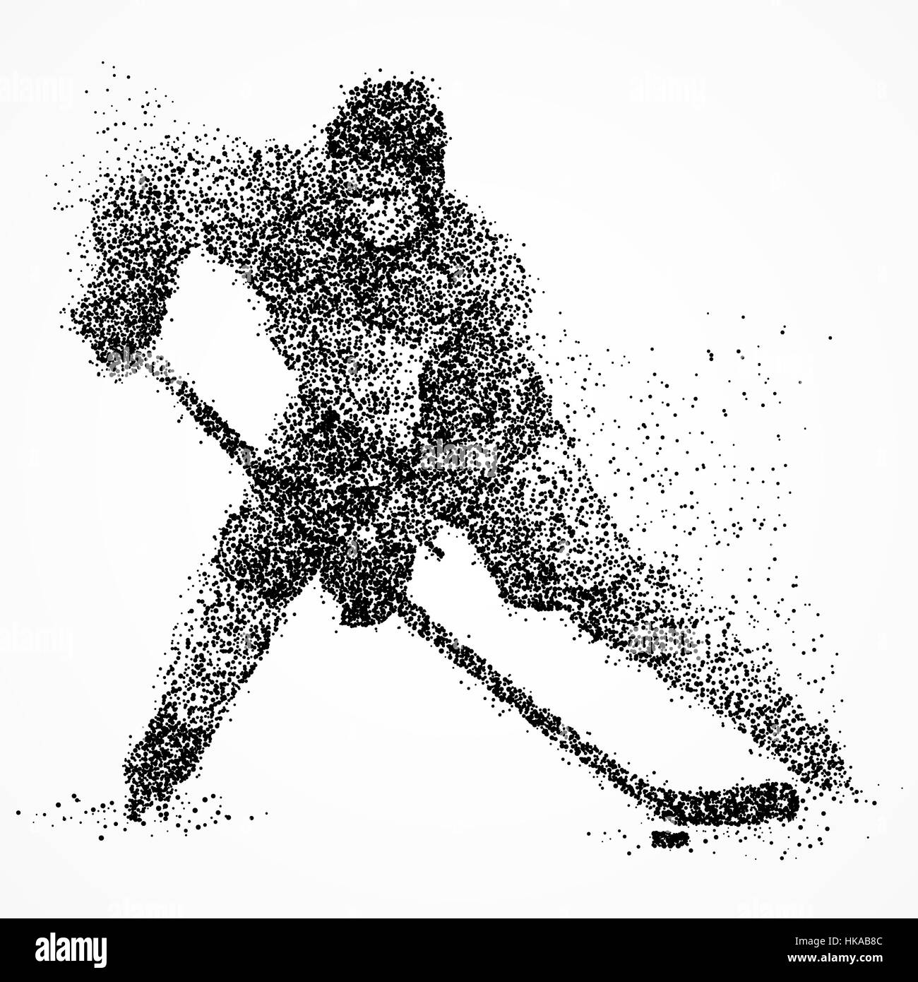 Abstrakte Eishockeyspieler der Kreise. Foto-Illustration. Stockfoto