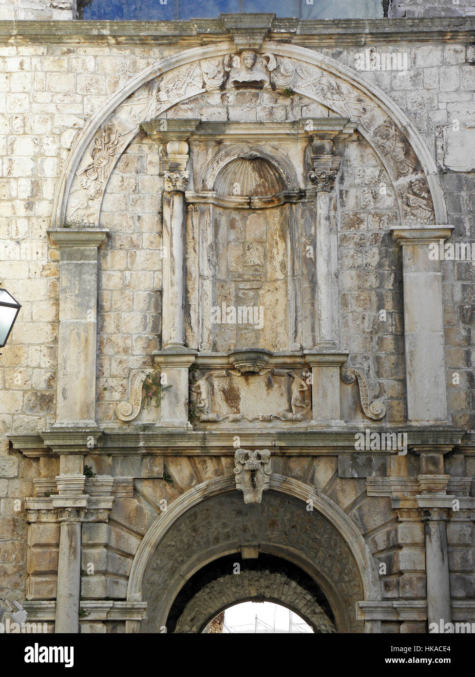 Korcula antiken Kunstwerken und handwerkliche Details, Stadttor, Kroatien, Europa, 30 Stockfoto