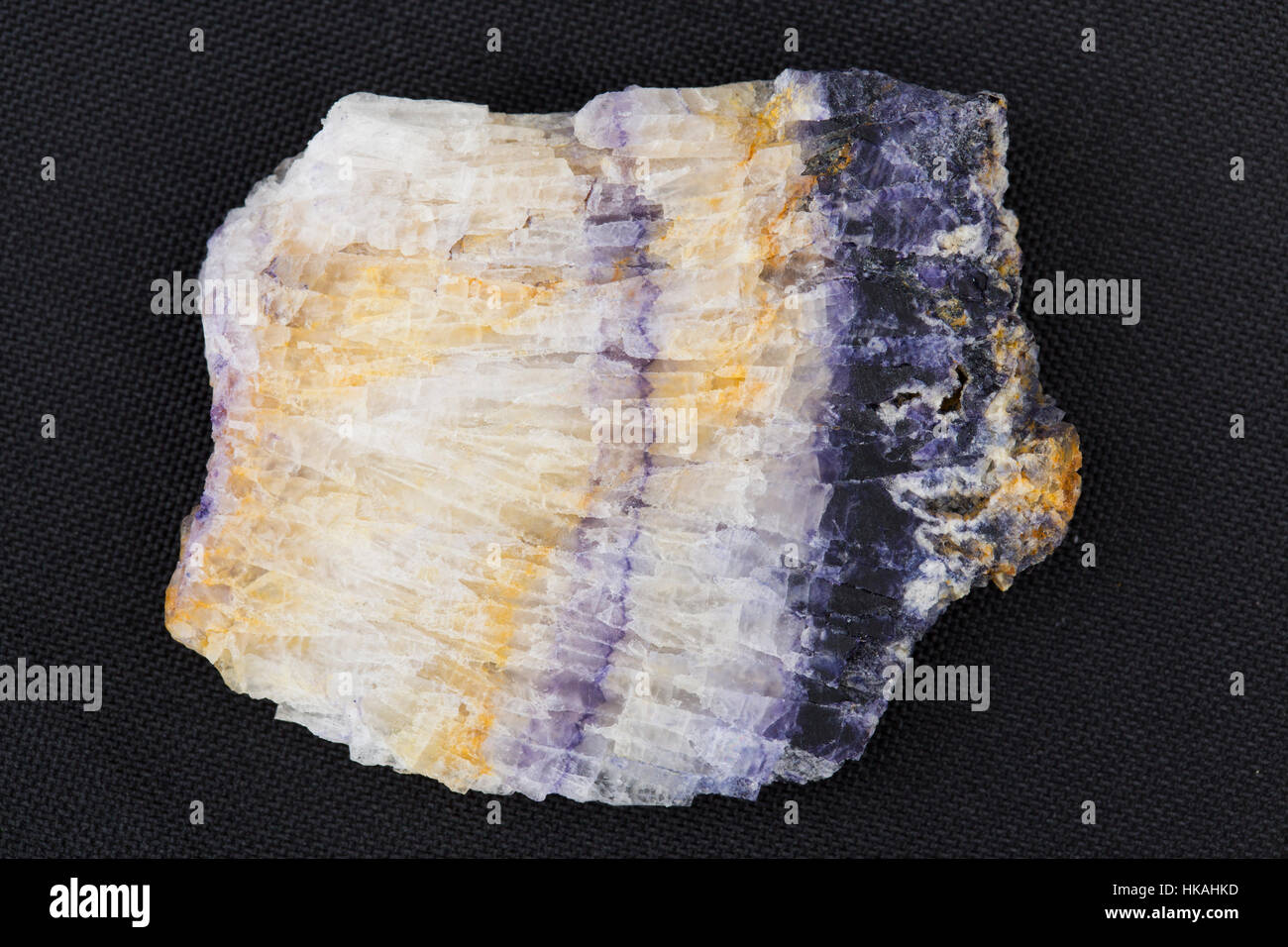 Blauer John Probe; Kristalle zeigen Stockfoto