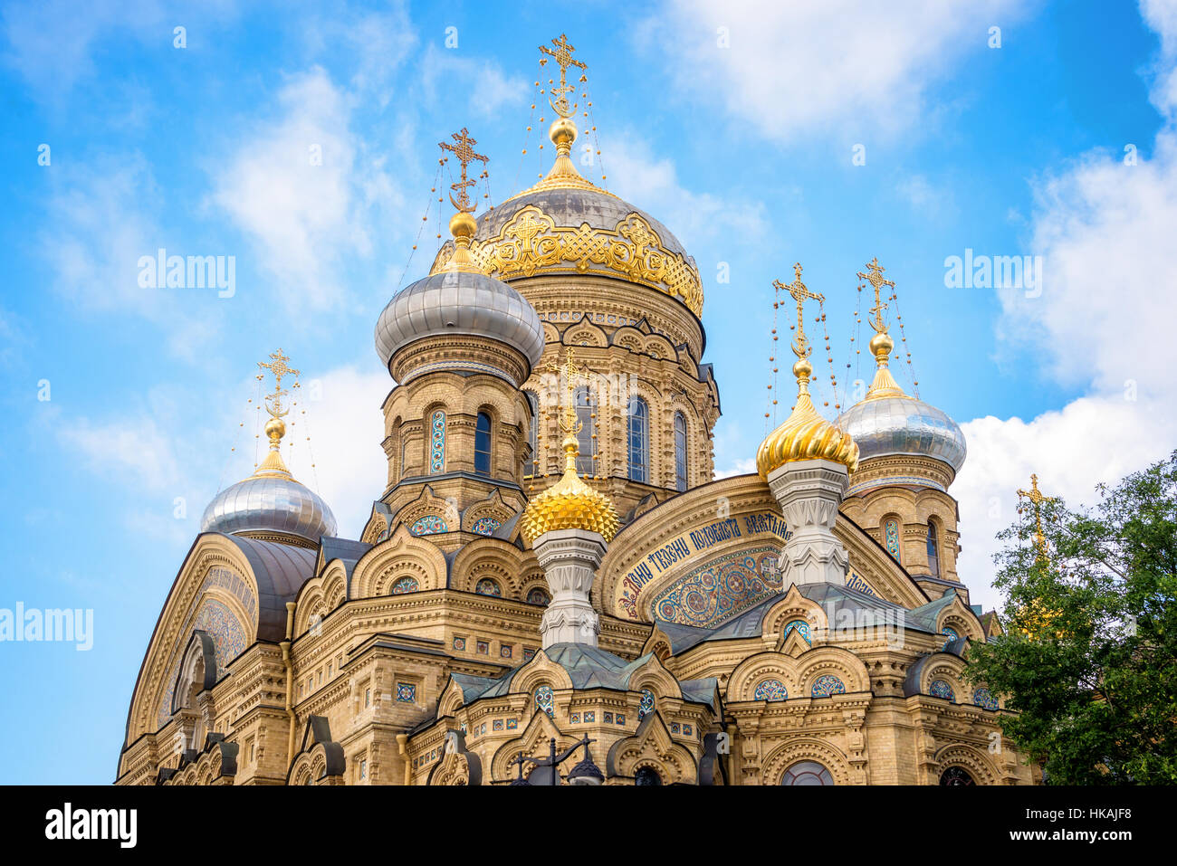 Kirche der Himmelfahrt der Jungfrau Maria, St. Petersburg Russland Stockfoto
