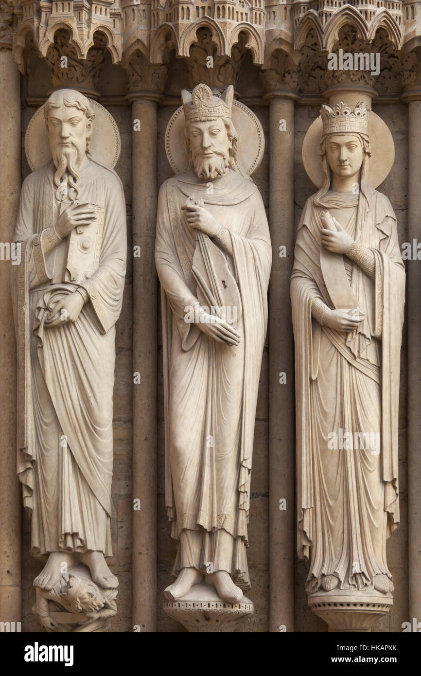 Saint Paul der Apostel, König David und Bathseba (von links nach rechts