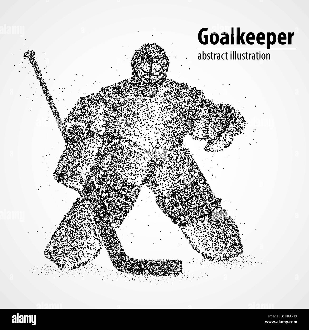 Abstrakte Eishockey-Torwart der schwarzen Kreise. Vektor-Illustration. Stock Vektor