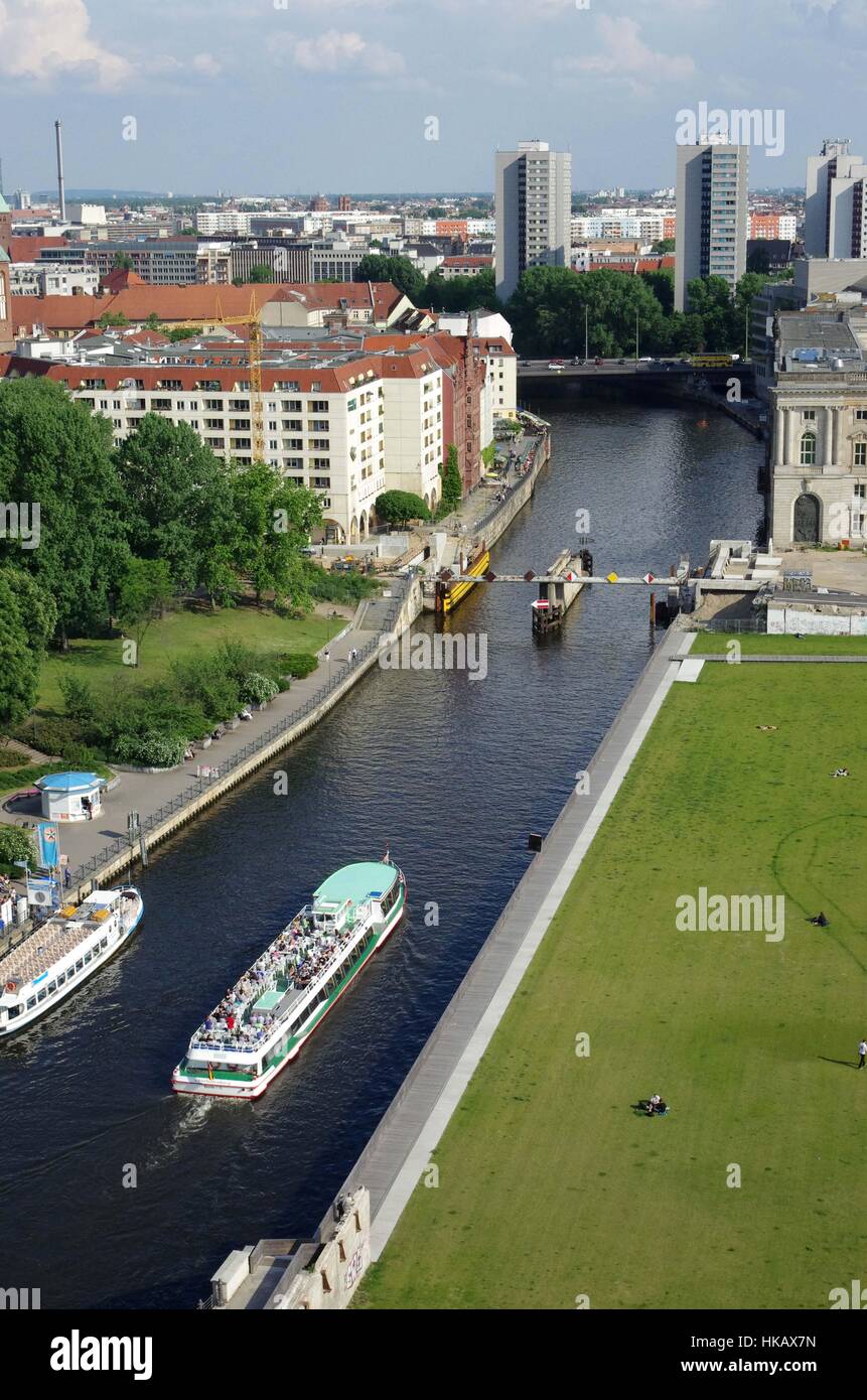 Berlin, Deutschland. Der Schelda-Fluss vom Dom Gipfel Stockfoto