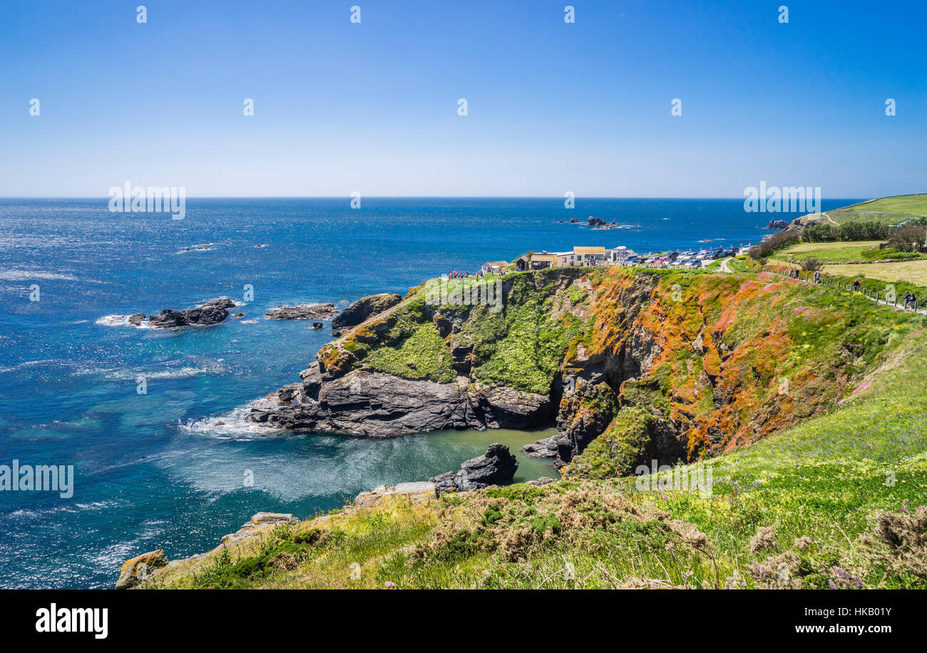 Großbritannien, Südwest-England, Cornwall, Lizard Halbinsel, Anzeigen von Lizard Point die südlichste Festland Punkt von England Stockfoto