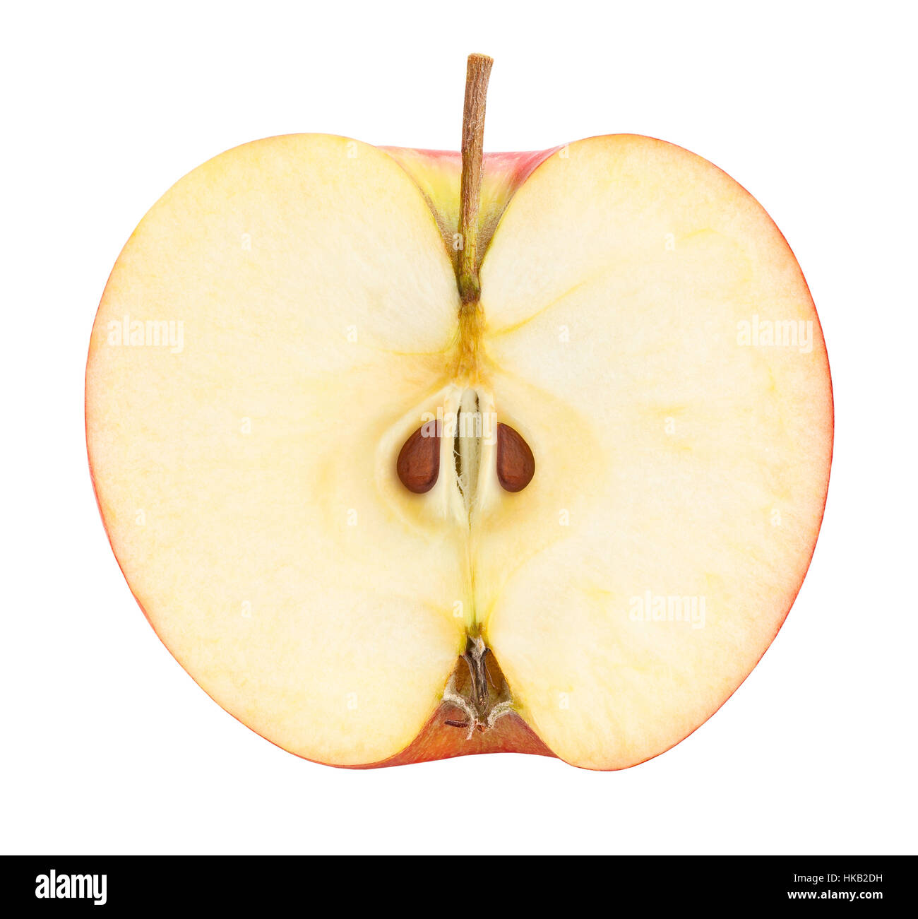 in Scheiben geschnittenen Apfel, isoliert Stockfoto