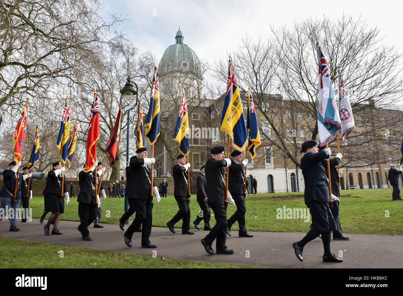 Imperial War Museum, London, UK. 27. Januar 2017. Holocaust-Gedenktag erinnert an das Imperial War Museum von Southwark Rat und IWM organisiert. "HMD markiert den Zeitpunkt der Befreiung von Auschwitz Konzentrations- und Vernichtungslager Lager von der sowjetischen Roten Armee 1945." Bildnachweis: Matthew Chattle/Alamy Live-Nachrichten Stockfoto