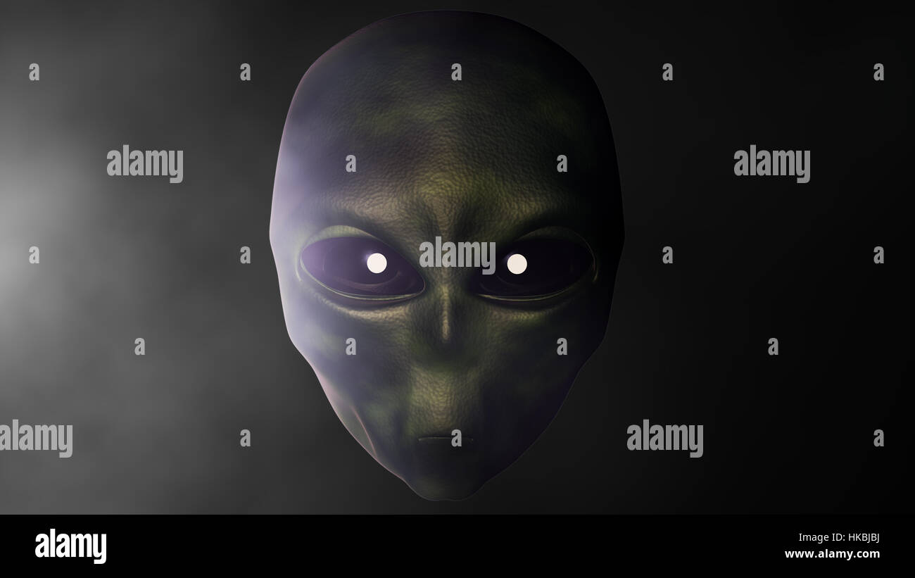 Alien-3d render Stockfoto