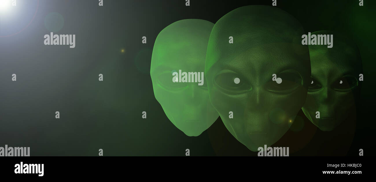 Alien-3d render Stockfoto