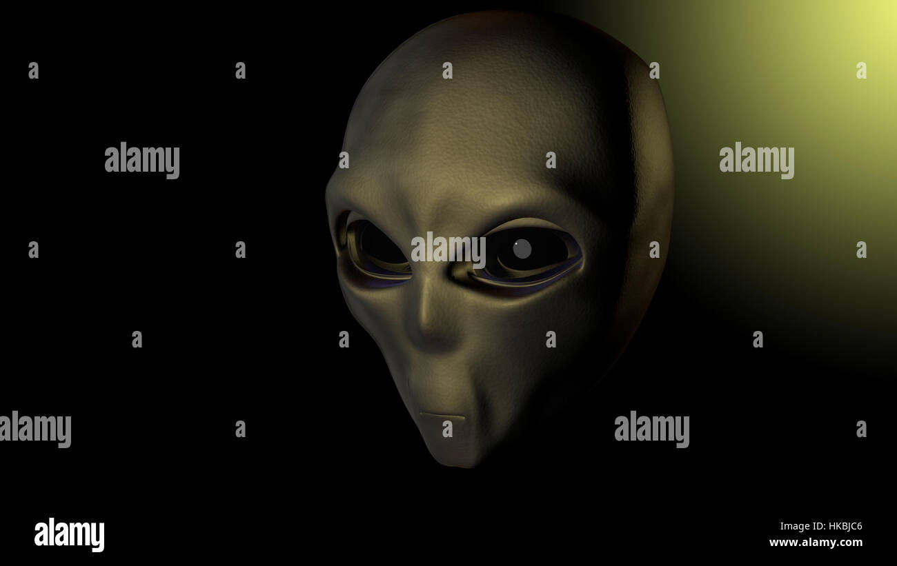 Alien-3d render Stockfoto
