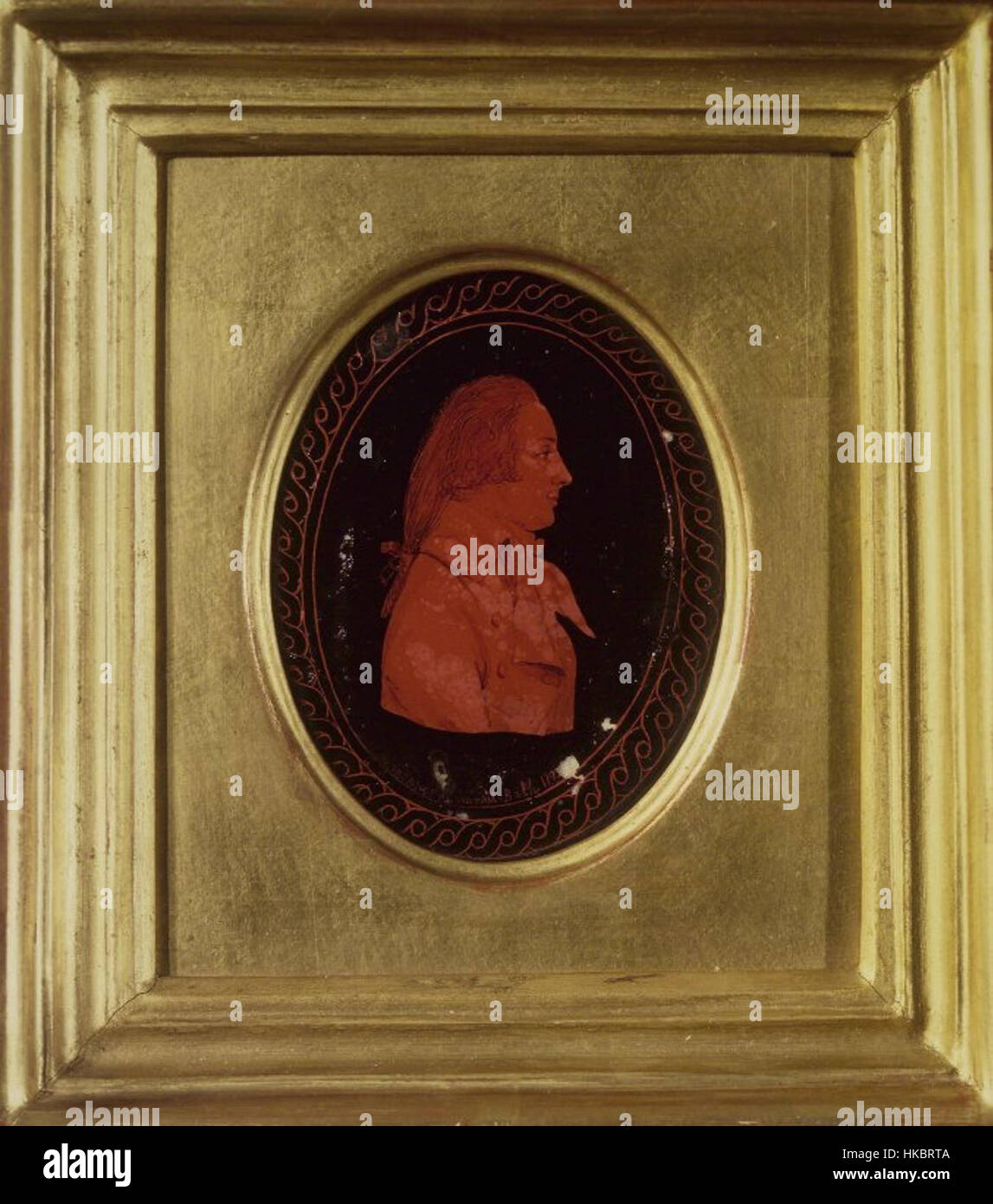 Diese Silhouette von W. Spornberg zeigt einen nach rechts gerichteten Mann, der Bewegung und Form mit minimalistischem Design vermittelt, wobei Licht und Schatten im Mittelpunkt stehen. Stockfoto