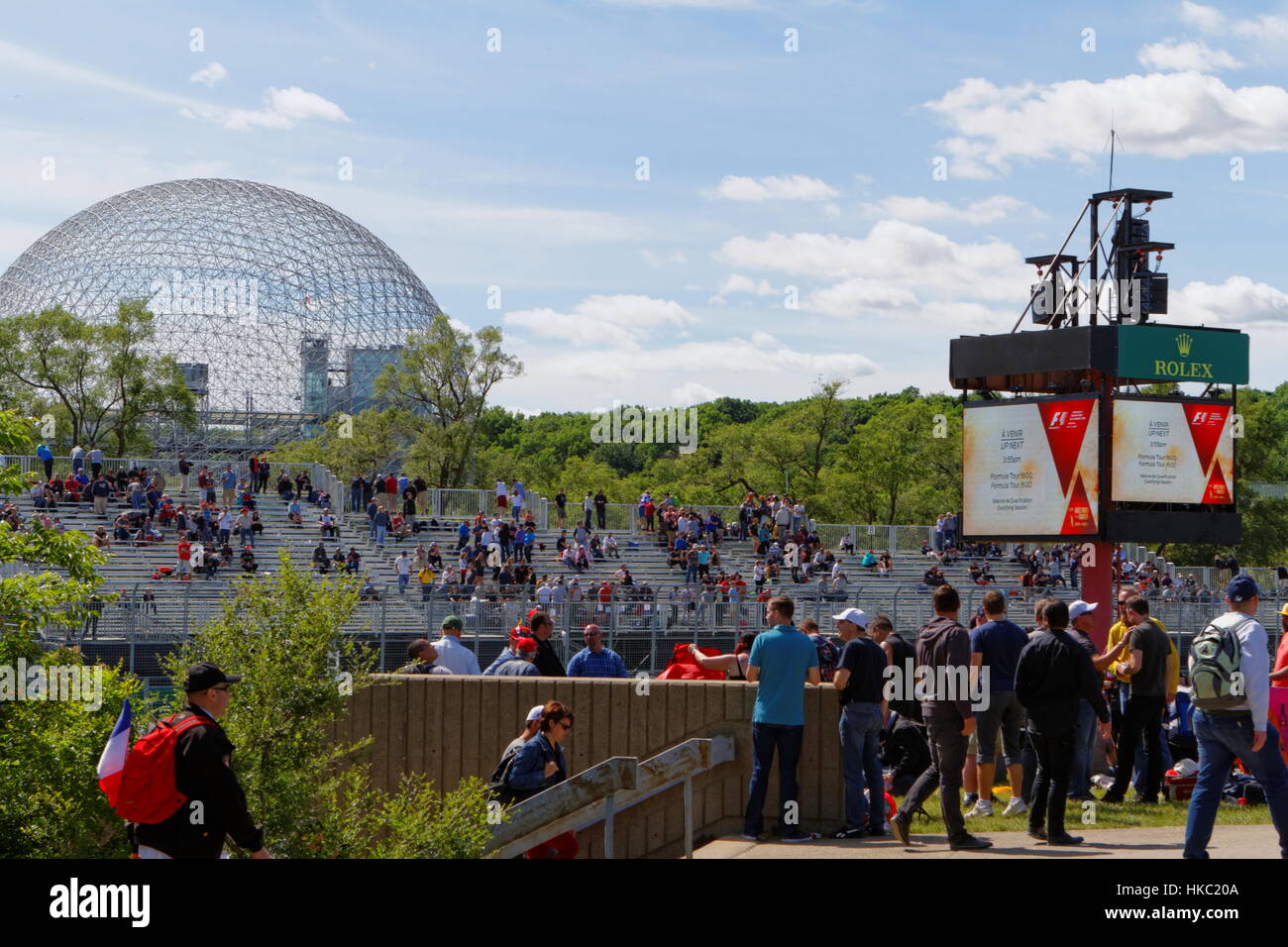 Der Grand Prix von Kanada auf dem Circuit Gilles Villeneuve auf Île Sainte-Hélène in der Innenstadt von Montreal statt Stockfoto