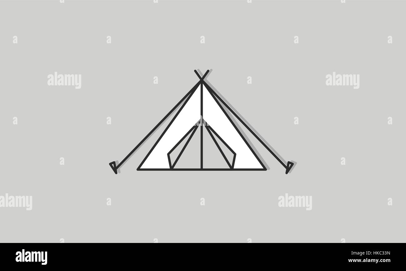 Zelt Shelter Symbol Vektor Konzept Stock Vektor