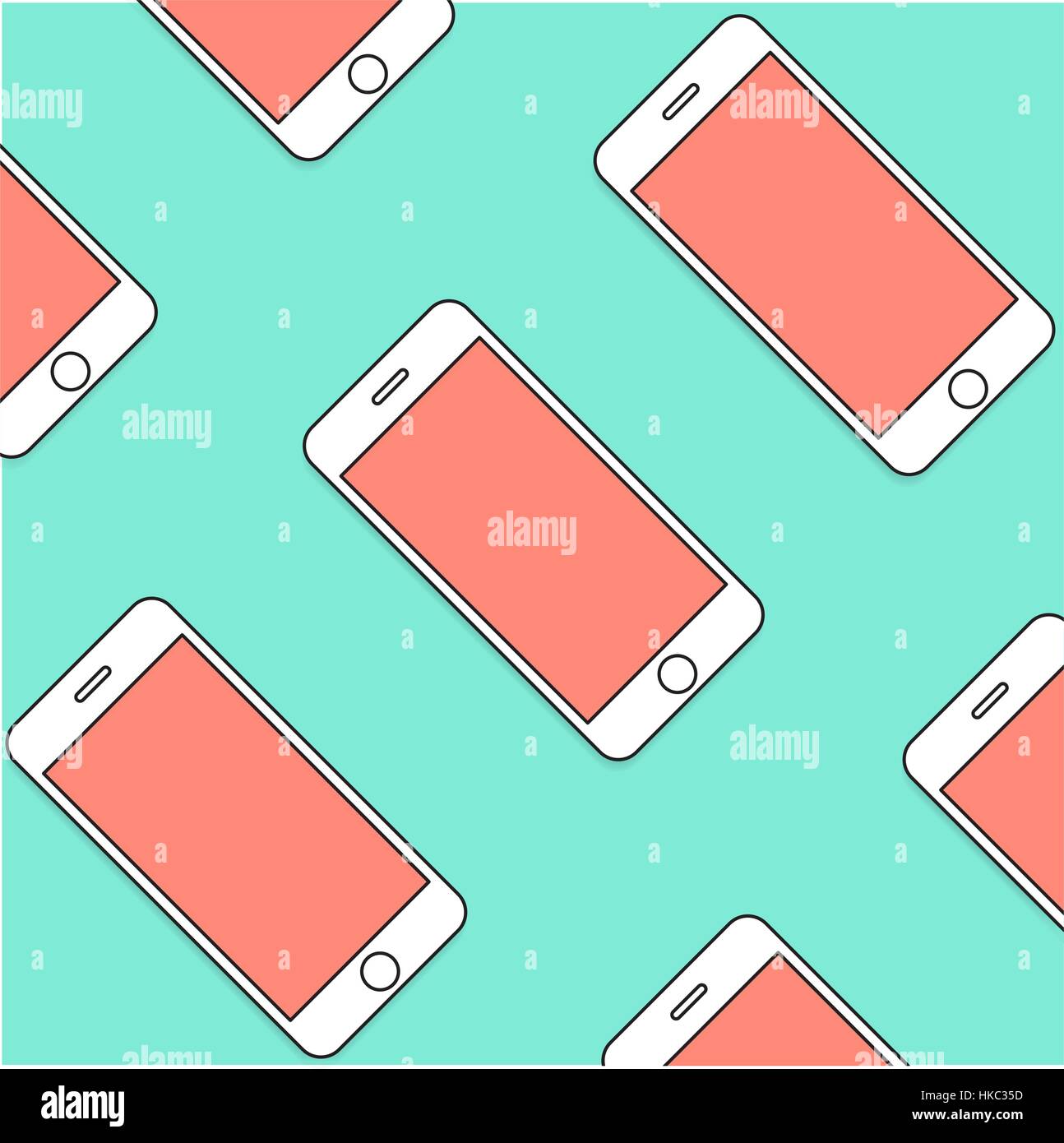 Smartphone Handy Handy-moderne Gerät Kommunikationskonzept Stock Vektor