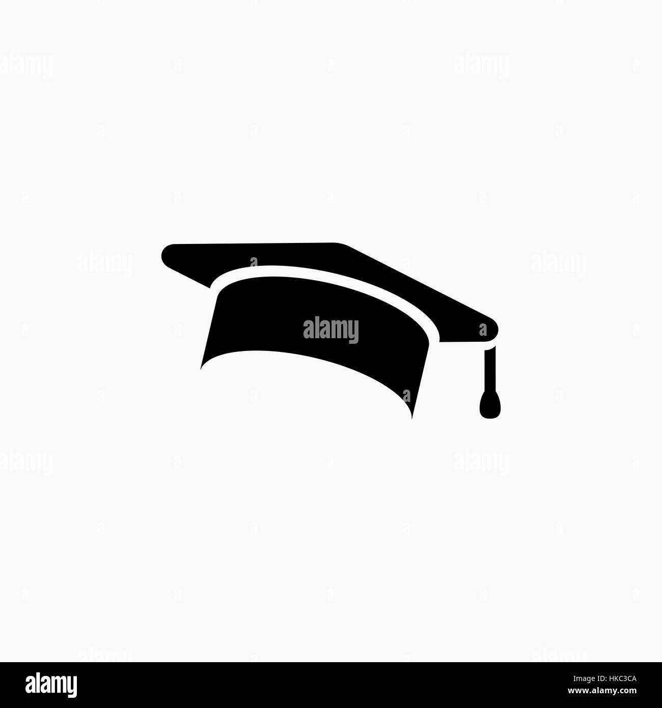 Bildung, Graduierung Mütze/Hut-Symbol einfach Vektor-Illustration. Stock Vektor